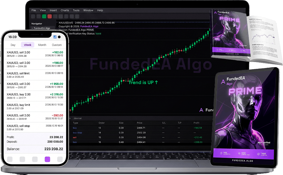 FundedEA Algo: MT5 dashboard, mobile app and PRIME product